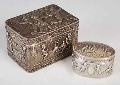 Lot 426 - A Continental silver casket, import marks for...