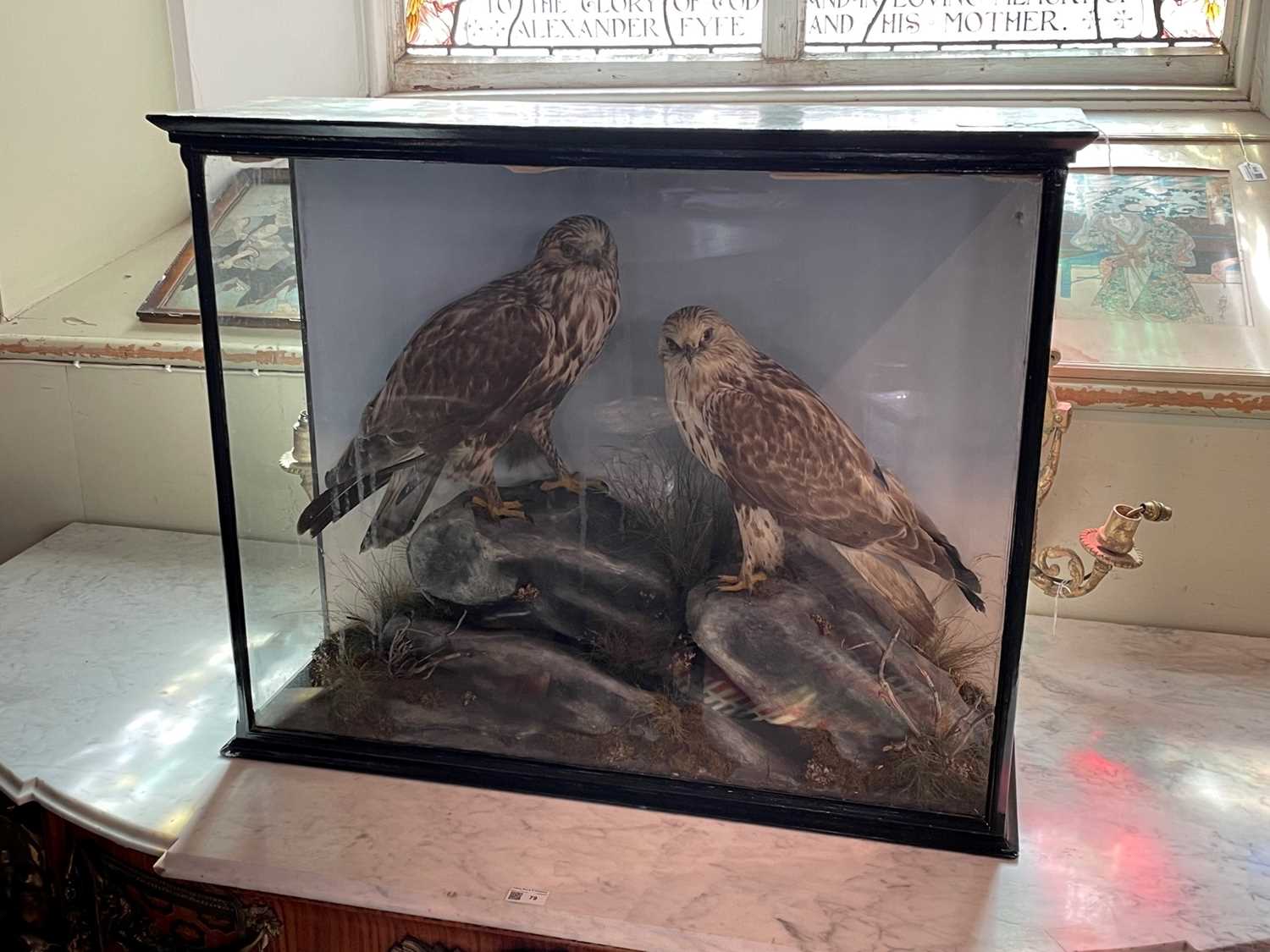 Lot 129 - A late 19th century taxidermy display case...