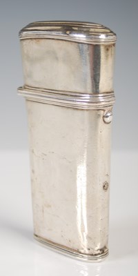 Lot 418 - A George III white metal etui, of tapered...