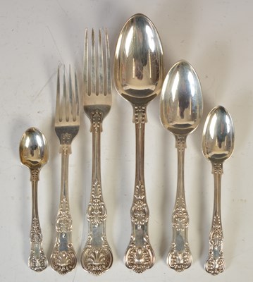 Lot 440 - A Victorian and later twelve place setting of...