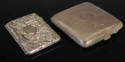 Lot 416 - An Edwardian silver calling card case,...