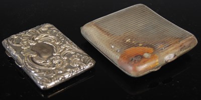 Lot 416 - An Edwardian silver calling card case,...