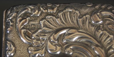 Lot 416 - An Edwardian silver calling card case,...