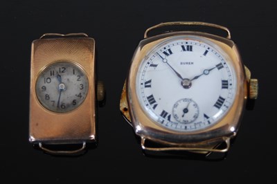 Lot 444 - A vintage 'Buren' 9ct gold gentlemans...