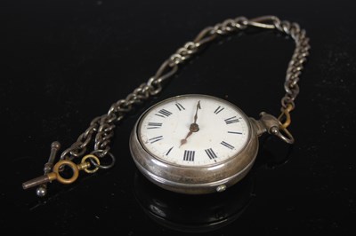 Lot 441 - A silver pair cased pocket watch, John Ivison,...