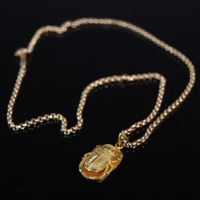 Lot 463 - A late 19th century yellow metal necklace with...