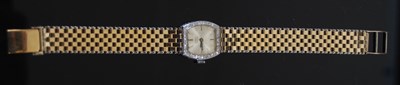 Lot 449 - A 9ct gold and white metal diamond set...