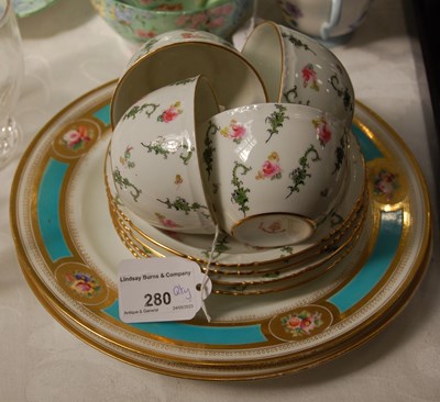 Lot 280 - Royal Crown Derby part tea set comprising four...