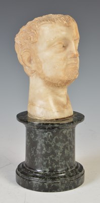 Lot 182 - Antiquities - An antique white marble bust,...
