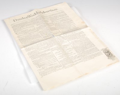 Lot 477 - A scarce and rare edition of The Dundee Weekly...