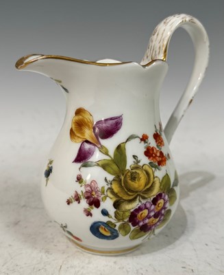 Lot 8 - A mid-19th century Meissen style cream jug,...
