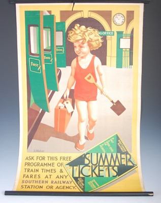 Lot 332 - Southern Railway advertising poster 'Summer...