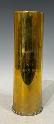 Lot 394 - WWI / Militaria interest - A WWI shell casing...