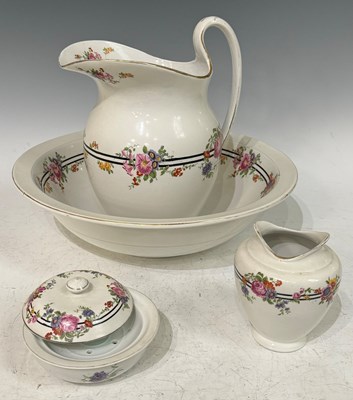 Lot 512 - A late 19th century hand-painted part wash set...