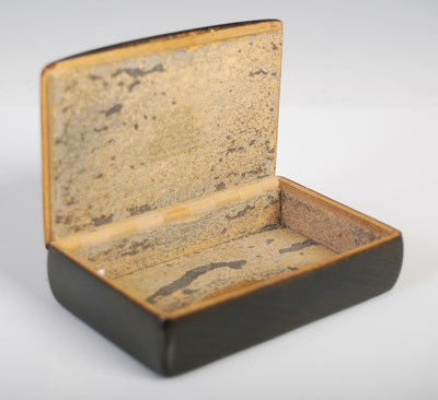 Lot 305 - A Mauchline ware oblong snuff box, the hinged...