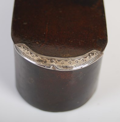 Lot 266 - A Scottish leather rounded oblong snuff box...