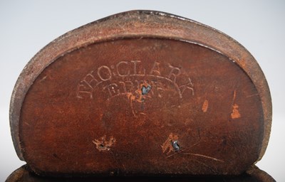 Lot 258 - A Scottish leather shield-shaped snuff box...