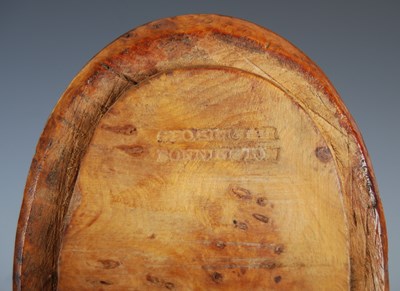 Lot 272 - A Scottish burr wood snuff box with integral...