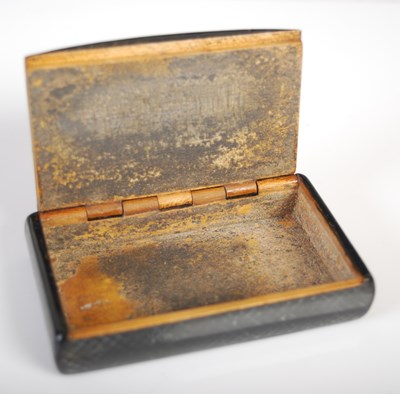 Lot 275 - A Mauchline ware oblong snuff box, the hinged...