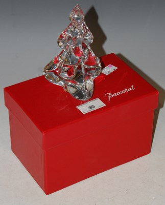 Lot 80 - A Baccarat glass fir tree in original fitted box.