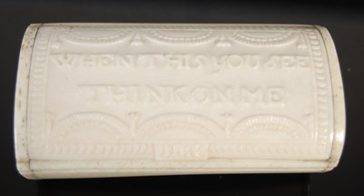 Lot 251 - A bone trunk-shaped oblong snuff box, the...