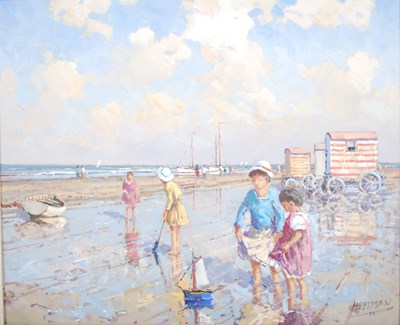 Lot 365 - Willem Heytman (Dutch, b.1950) Beach scene...