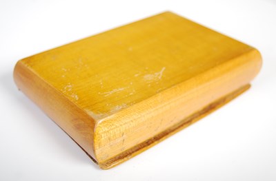 Lot 279 - A large Mauchline ware oblong snuff box, the...