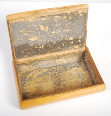 Lot 279 - A large Mauchline ware oblong snuff box, the...