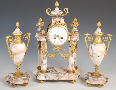 Lot 391 - A late 19th century marble and gilt metal...