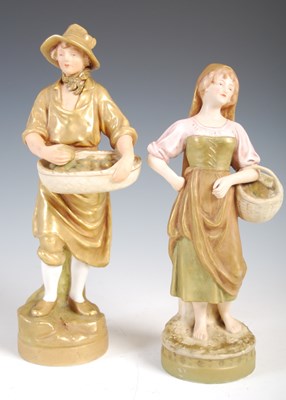 Lot 544 - Two Royal Dux porcelain figures, comprising...