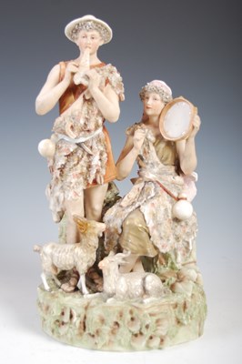 Lot 545 - A Royal Dux porcelain figure group modelled...