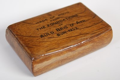 Lot 202 - A Scottish treen oblong snuff box, the...