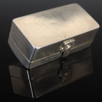 Lot 414 - A 19th century Dutch silver rectangular box,...