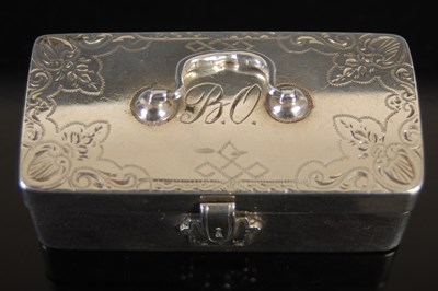 Lot 414 - A 19th century Dutch silver rectangular box,...