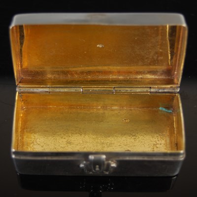 Lot 414 - A 19th century Dutch silver rectangular box,...