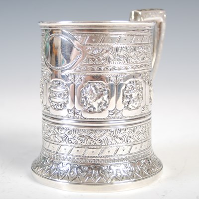 Lot 425 - A Victorian Scottish silver christening mug,...