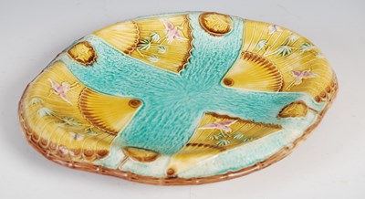 Lot 552 - A Victorian Majolica pottery Aesthetic ‘bird...