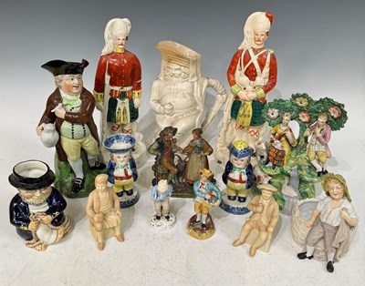 Lot 413 - A group of 19th century and later porcelain...