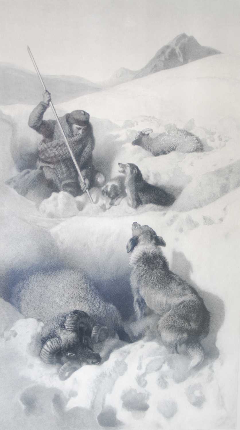 Lot 330 - After Edwin Landseer The Lost Sheep engraving,...