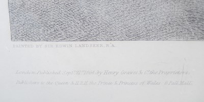 Lot 330 - After Edwin Landseer The Lost Sheep engraving,...