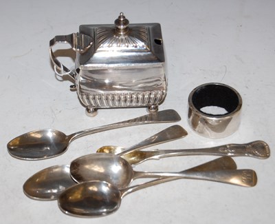 Lot 106 - A group of silver items comprising four London...