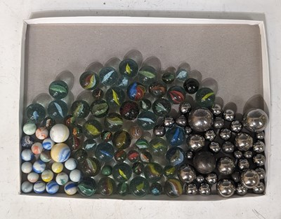 Lot 365 - A collection of vintage marbles, to include...