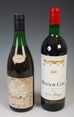 Lot 411B - Two bottles of vintage wine, to include, Baron...