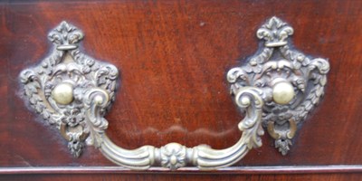 Lot 79 - A late George III style mahogany serpentine...