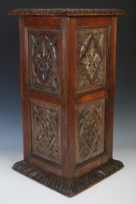 Lot 79 - A late 19th century stick stand, the square...