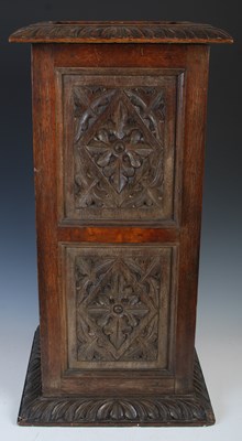 Lot 79 - A late 19th century stick stand, the square...