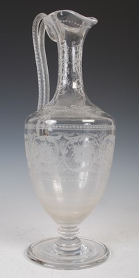 Lot 527A - A 19th century glass ewer, probably Holyrood...