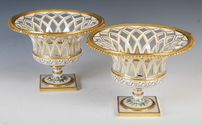 Lot 554A - A pair of 20th century Continental porcelain...