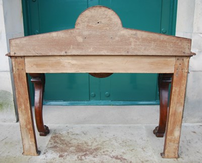 Lot 15 - A 19th century oak console table, the upright...