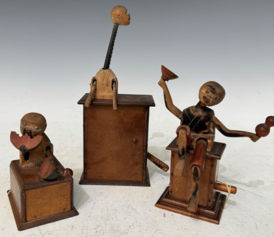 Lot 14 - A group of three assorted Japanese wooden Kobi...